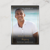 葬儀記念祈りの言葉写真カード 名刺 (正面)