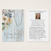 葬儀記念祈りの言葉念珠花 (正面&裏面)