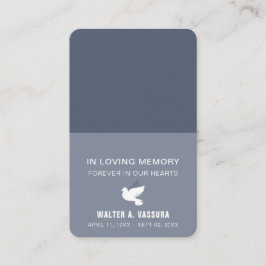 葬儀記念祈りの言葉鳩フォトカード 名刺