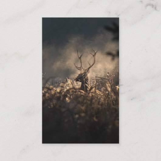 葬儀記念秋の霧祈りの言葉共感カード 名刺 (正面)