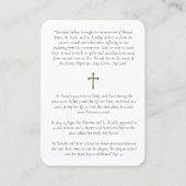 葬儀記念聖ロザリア祈りの言葉共感カード 名刺 (裏面)