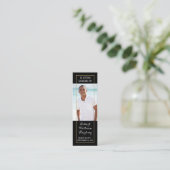 葬儀記念詩祈りの言葉写真ブックマークカード スキニー名刺 (スタンド正面)