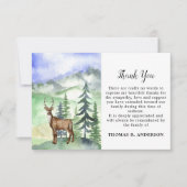 葬儀記念鹿林悔やみや弔慰 サンキューカード (正面)