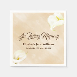 葬儀記念 |水の色リリーナプキンス スタンダードカクテルナプキン