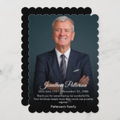 葬儀記念 |生命お祝い悔やみや弔慰 サンキューカード (正面/裏面)