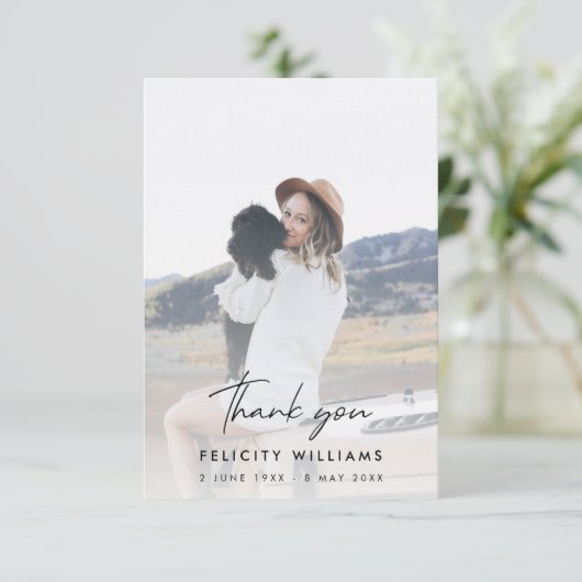 葬儀記念 |生命お祝い悔やみや弔慰 サンキューカード (スタンド正面)