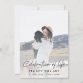 葬儀記念 |生活お祝い 招待状 (正面)