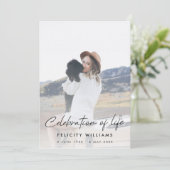 葬儀記念 |生活お祝い 招待状 (スタンド正面)