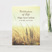 葬儀追悼祭プログラム小麦畑 プログラム (正面)