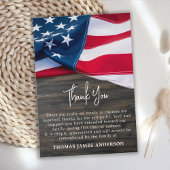 葬儀退役軍人メモリアルアメリカン国旗ありがとう ノートカード