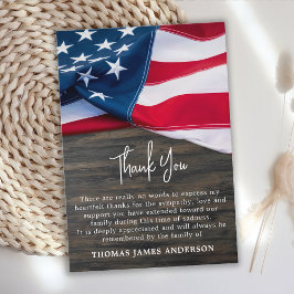 葬儀退役軍人メモリアルアメリカン国旗ありがとう ノートカード