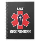葬儀長おもしろいモルティシャン最後の応答者 ノートブック (正面)