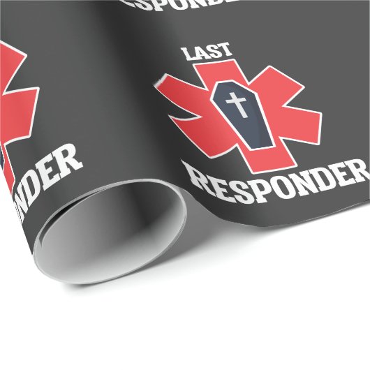 葬儀長おもしろいモルティシャン最後の応答者 ラッピングペーパー (ロールコーナー)