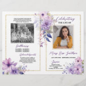 葬儀順序お祝いライフパープル チラシ (正面)