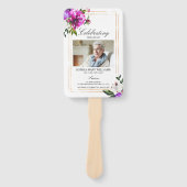 葬儀順番むらら花扇子 ハンドファン (正面)