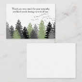 葬儀飛んでいるの後、森の木の上に鳥 ノートカード (正面/裏面)