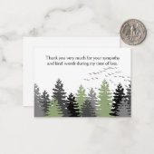 葬儀飛んでいるの後、森の木の上に鳥 ノートカード (正面/裏面インサイチュ)