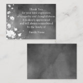 葬儀飛んでいる後の花びらサンキューカード ノートカード (正面/裏面)