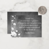 葬儀飛んでいる後の花びらサンキューカード ノートカード (正面/裏面インサイチュ)