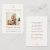 葬儀鳥悔やみや弔慰覚醒記念カード 名刺 (正面/裏面)