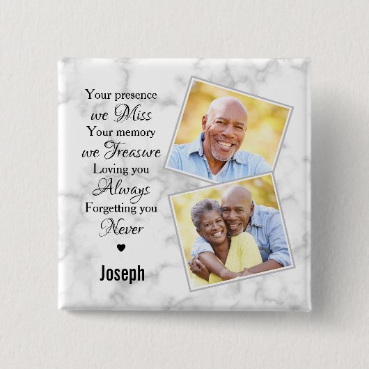 葬儀2写真記念の記念記念 缶バッジ (正面)