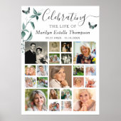 葬儀21 フォトコラージュ 植物 蝶 ポスター (正面)