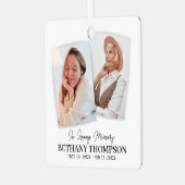 葬儀2 Photo Memorial献上品 メタルオーナメント (正面左)