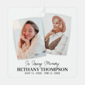 葬儀2 Photo Memorial献上品 メタルオーナメント (裏面)