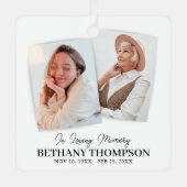 葬儀2 Photo Memorial献上品 メタルオーナメント (正面)