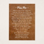 葬儀3フォトレザー記念祈りの言葉カード (裏面)