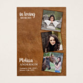 葬儀3フォトレザー記念祈りの言葉カード (正面)