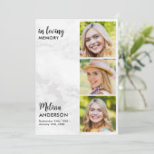 葬儀3モダン写真の愛情のある記憶悔やみや弔慰 サンキューカード (スタンド正面)