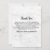 葬儀3モダン写真の愛情のある記憶悔やみや弔慰 サンキューカード (裏面)