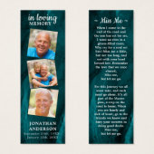 葬儀3写真詩記念祈りの言葉しおり (正面&裏面)