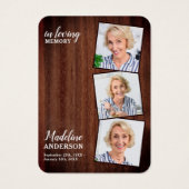 葬儀3素朴写真記念祈りの言葉カード (正面)