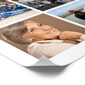 葬儀33 写真コラージュ 手書きのハート ポスター (角)