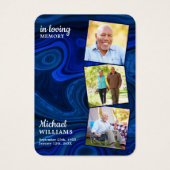 葬儀3 Photo Blue Marble Memorial祈りの言葉カード (正面)