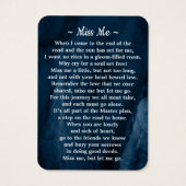 葬儀3 Photo Blue Marble Memorial祈りの言葉カード (裏面)