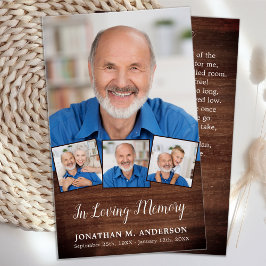 葬儀4素朴フォトコラージュ祈りの言葉カード