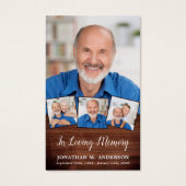 葬儀4素朴フォトコラージュ祈りの言葉カード (正面)