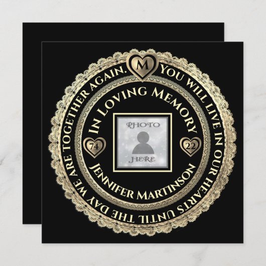 葬儀/お祝い生活告知招待状 招待状 (正面/裏面)