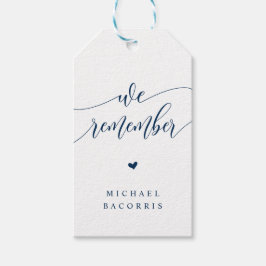 葬儀、ろうそく、書モダン道、ネイビーブルー ギフトタグ