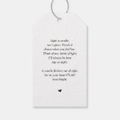 葬儀、ろうそく、書モダン道、黒文字 ギフトタグ (裏面)