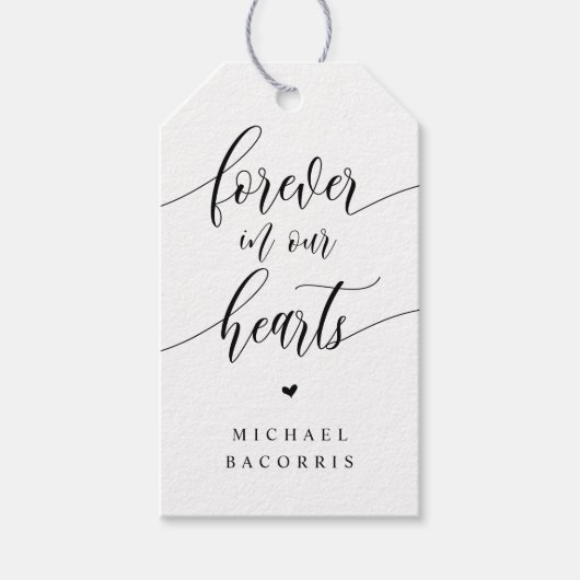 葬儀、ろうそく、書モダン道、黒文字 ギフトタグ (正面)