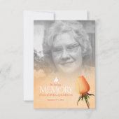 葬儀 オレンジ色のバラの写真 追悼詩 (正面)