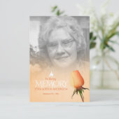 葬儀 オレンジ色のバラの写真 追悼詩 (スタンド正面)