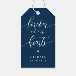 葬儀、キャンドル、書モダン道、ネイビーブルーGif ギフトタグ