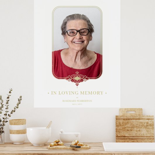 葬儀 ゴールデンエフェクト オーナメンタルレースエフェクト フォト ポスター (キッチン)