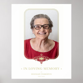 葬儀 ゴールデンエフェクト オーナメンタルレースエフェクト フォト ポスター