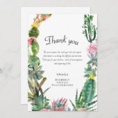 葬儀 サボテン 感謝カード (正面/裏面)